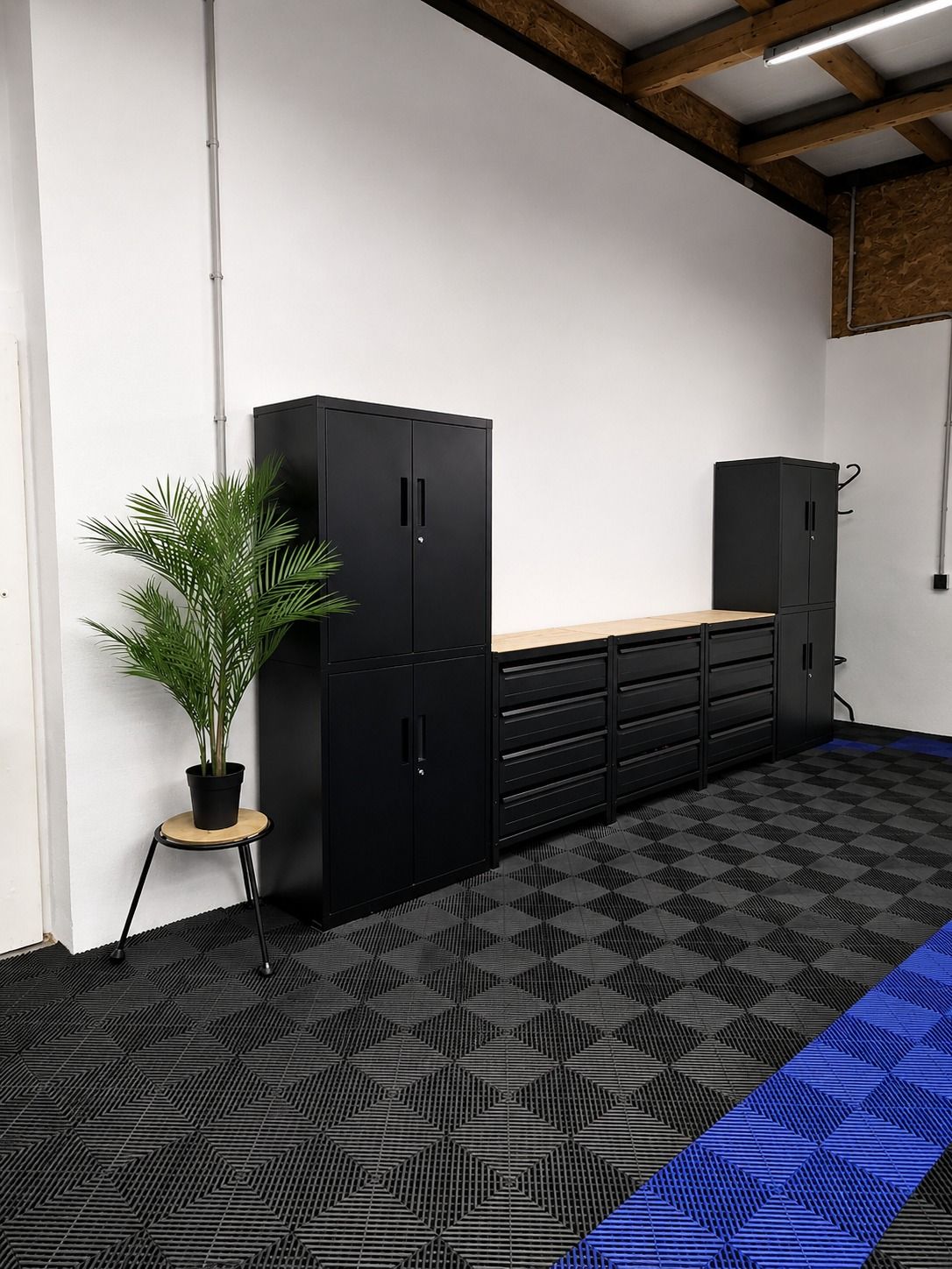 Werkstattbereich in der Halle