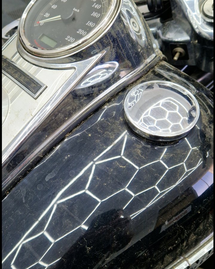Chromtank Motorrad vorher